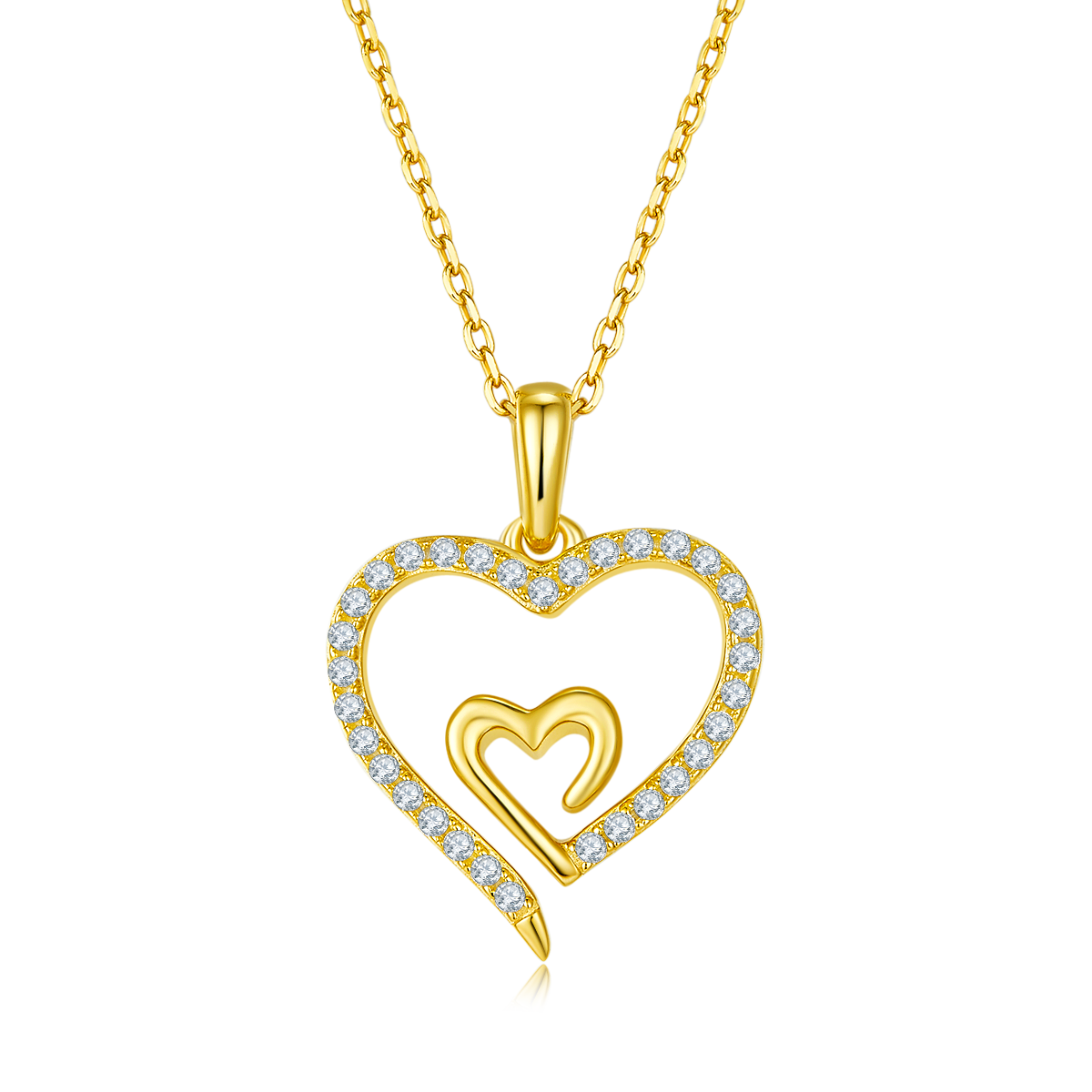 Zangxin Love Pendant S925 Silver Moissanite Grade D 0.32CT